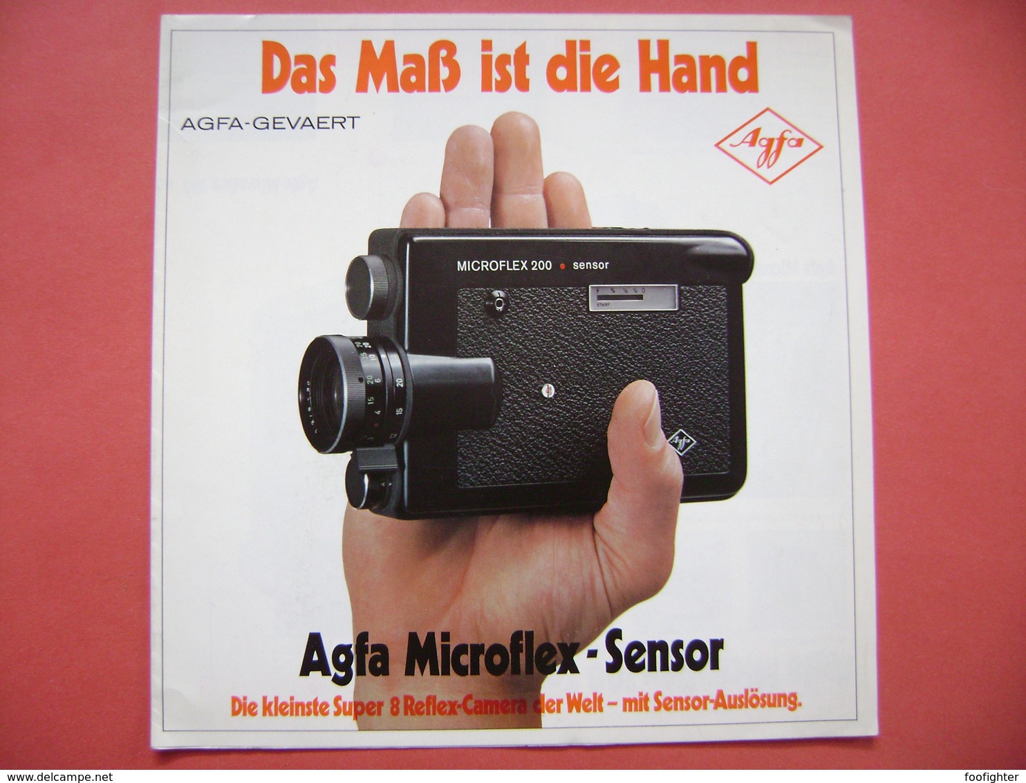 AGFA Microflex-Sensor - Die Kleinste Super 8 Reflex-Camera, Technische Daten, Werbung - Appareils Photo