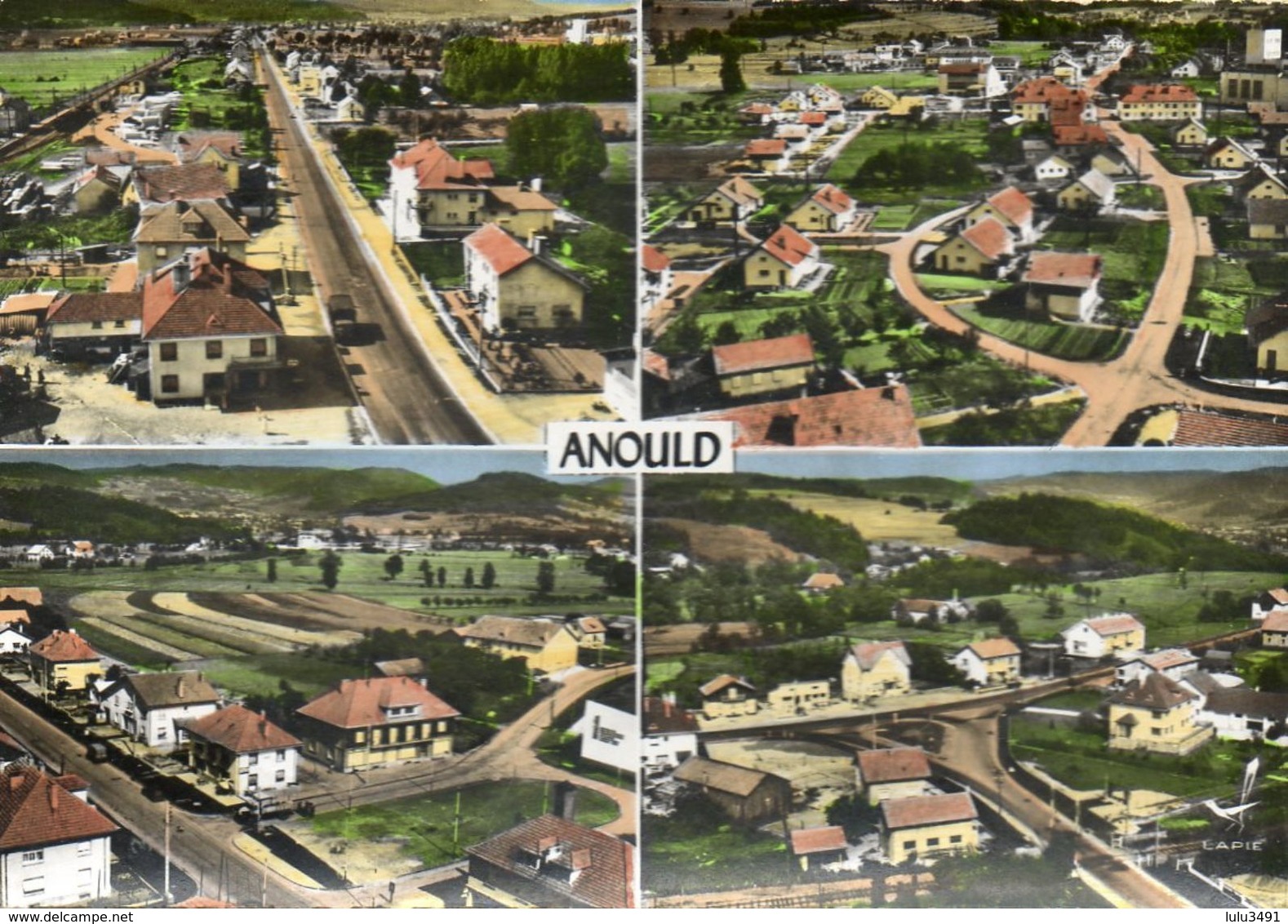 CPSM Dentelée - ANOULD (88) - Carte Multi-vues,Cités,Hôtel Et Route Nationale - Années 60 - Anould