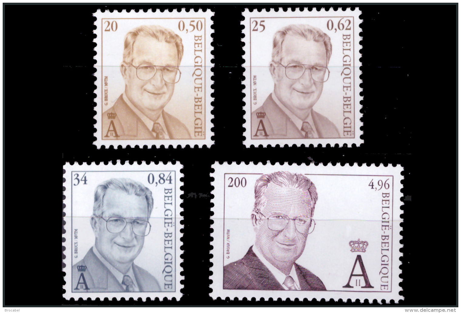 Belgium 2980/83**  Albert II   Faciale 6.92&euro;  MNH - Neufs