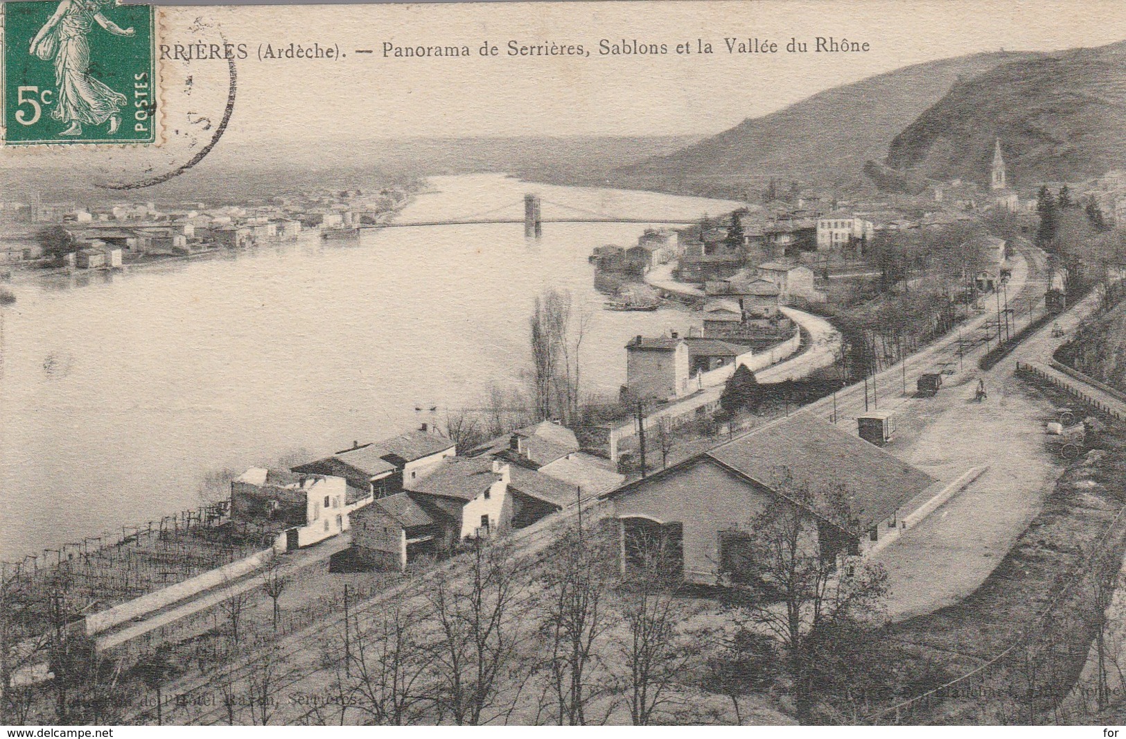 Ardéche : SERRIERES : Panorama De Serrières, Sablons Et La Vallée Du Rhone - Serrières