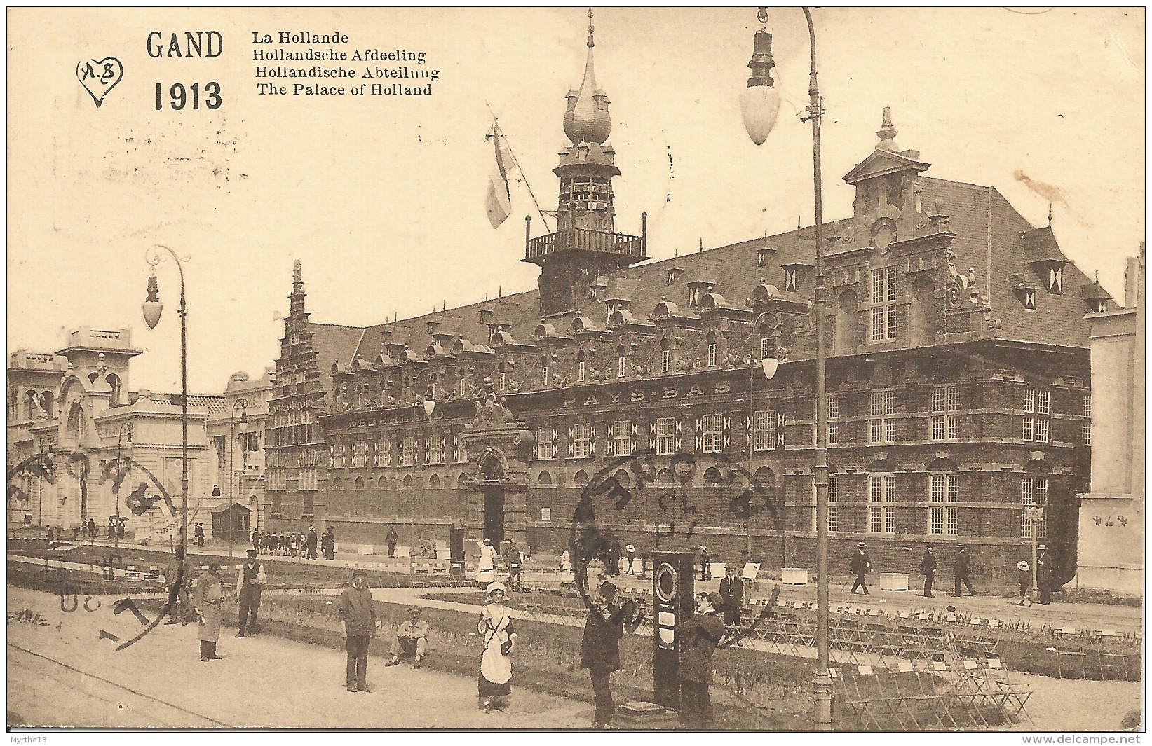 BELGIQUE  GAND Pavillon De Hollande  Expo Internationale  1913 - Gent