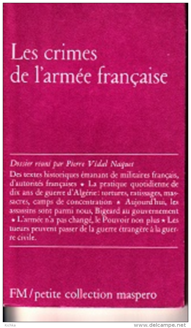 Pierre Vidal Naquet -Les Crimes De L'armée Française - Geschichte
