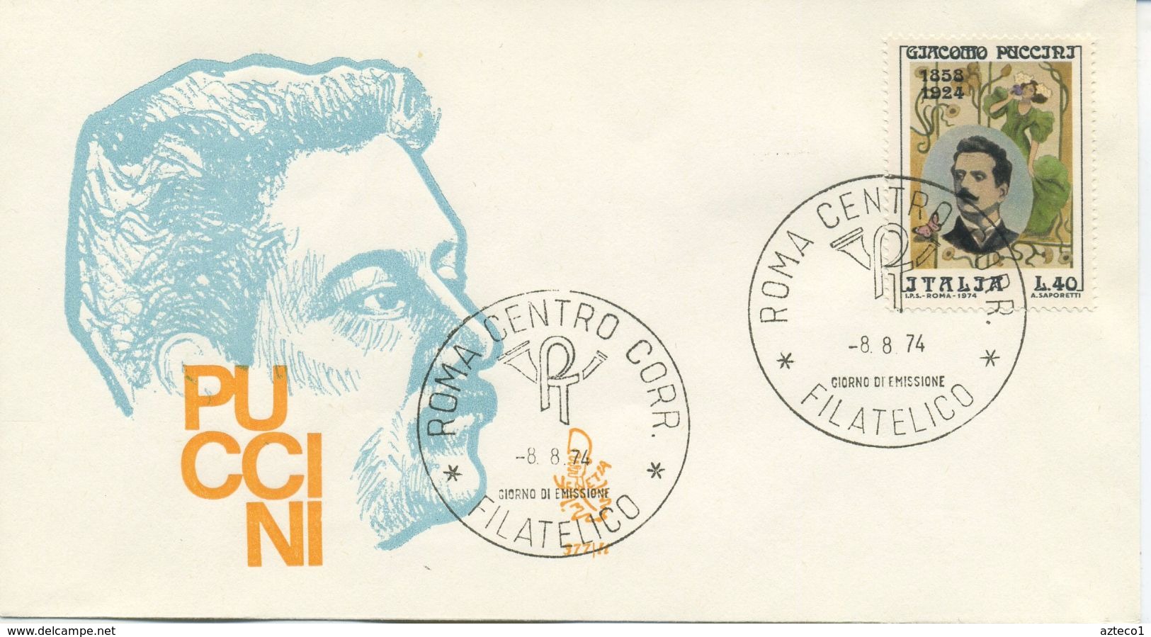 ITALIA - FDC VENETIA 1974 - GIACOMO PUCCINI - MUSICA - FDC