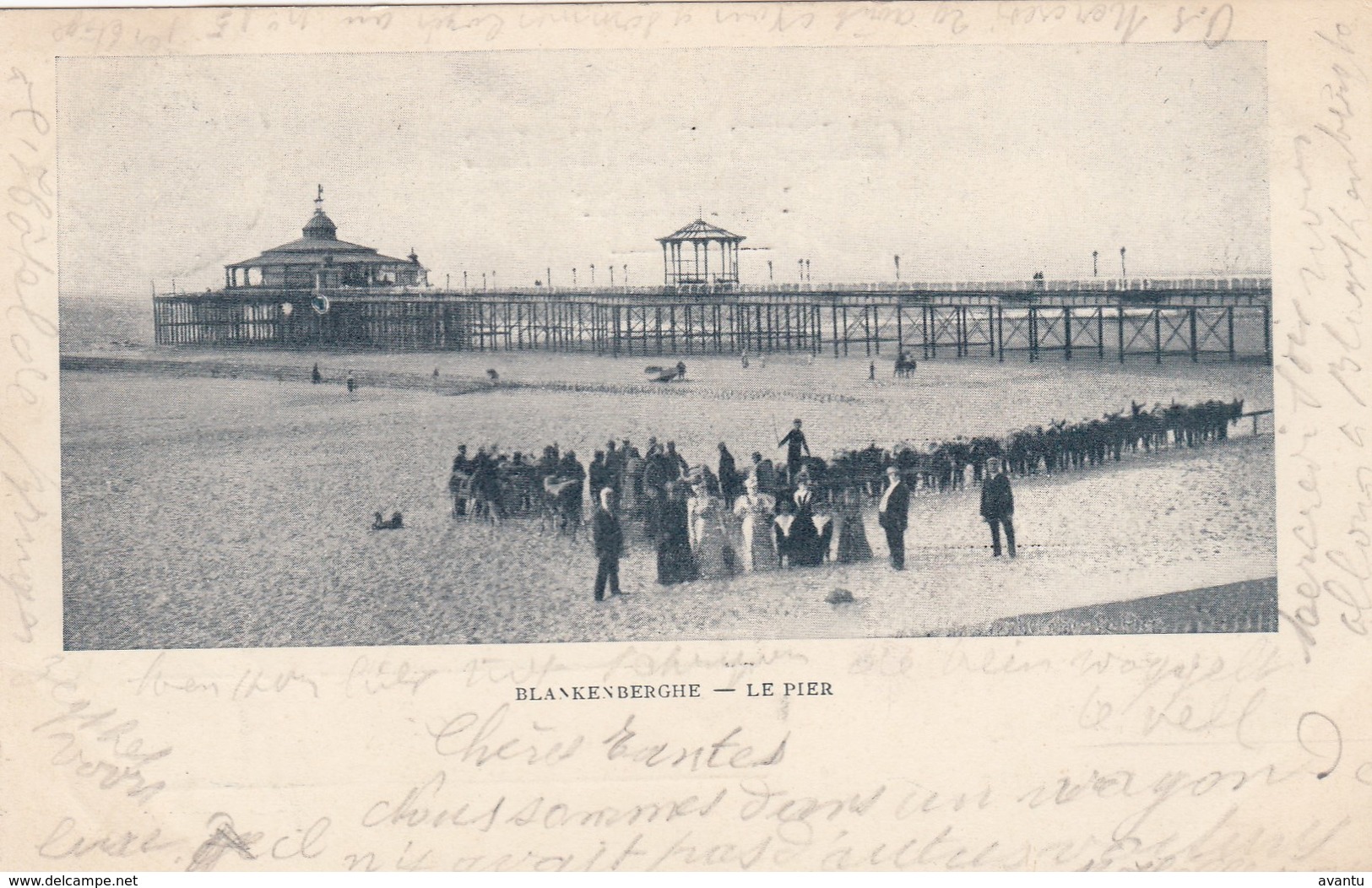 BLANKENBERGE / VERHUUR VAN EZELTJES EN DE PIER 1900 PRECURSEUR - Blankenberge