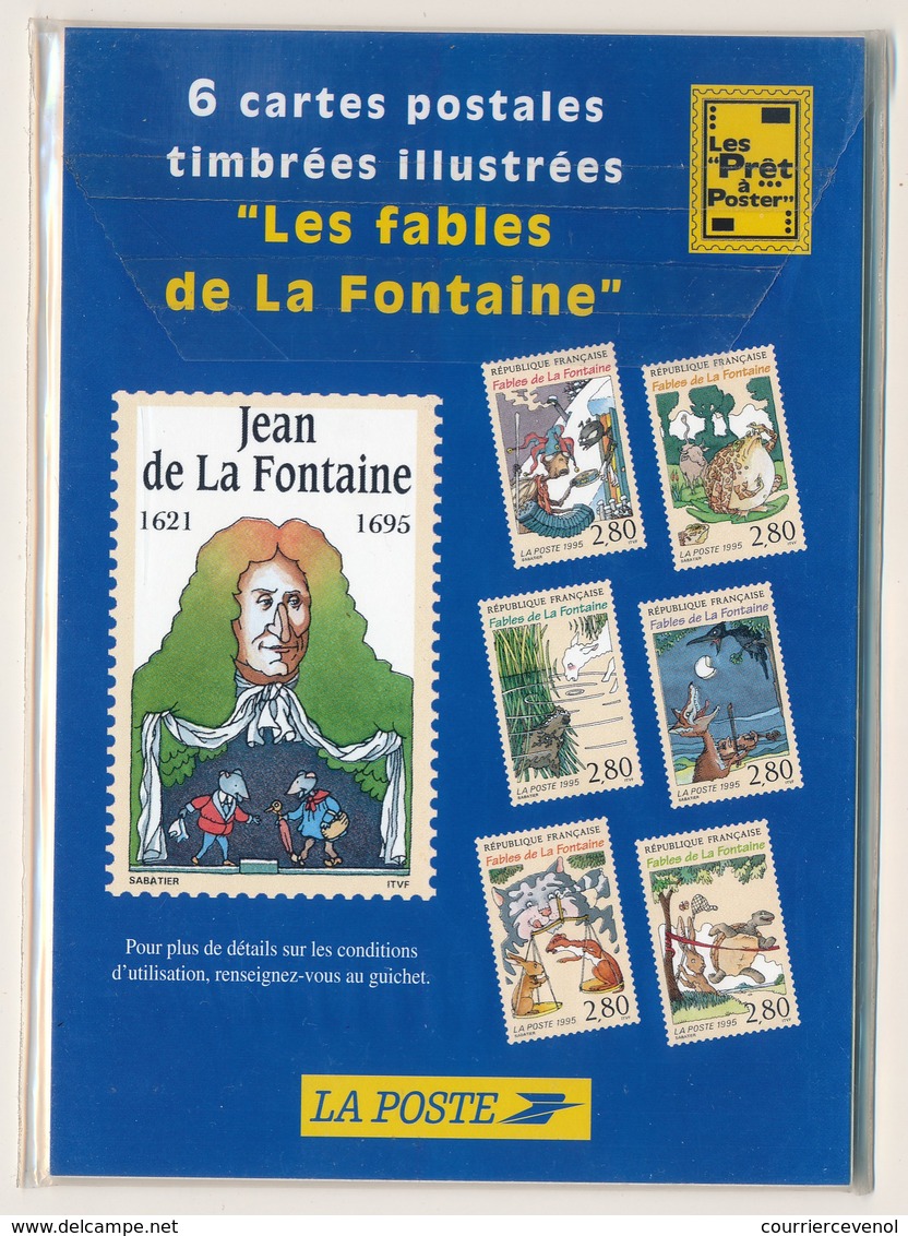 PAP - Fables De La Fontaine - 6 Enveloppes + 6 Cartes X2 Neuves Sous Blister - Lots Et Collections : Entiers Et PAP