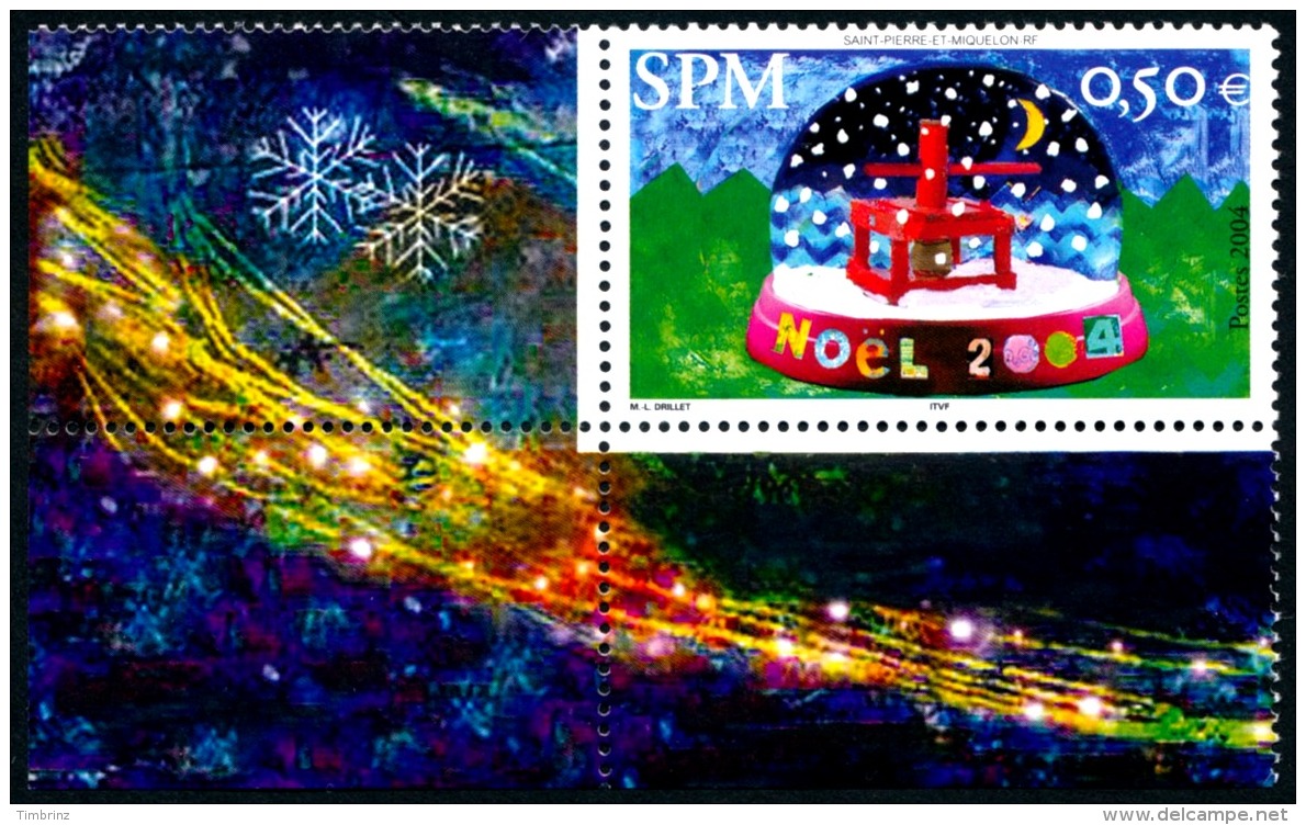 ST-PIERRE ET MIQUELON 2004 - Yv. 828 ** Cdf  Faciale= 0,50 EUR - Noël. Boule à Neige  ..Réf.SPM11334 - Neufs