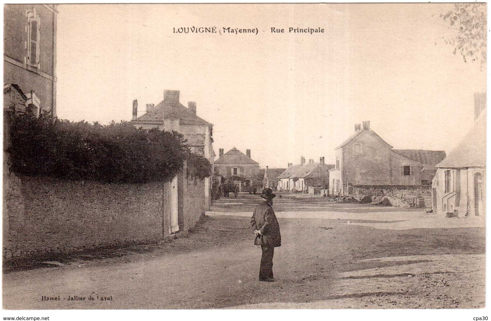 CPA MAYENNE.LOUVIGNE.RUE PRINCIPALE. - Autres & Non Classés