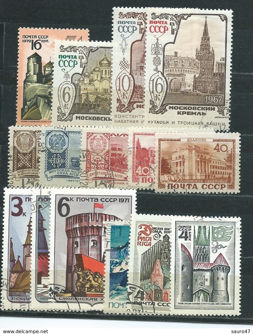 RU026   RUSSIA Monumenti E Luoghi Turistici 15 V. -  Usato - Colecciones