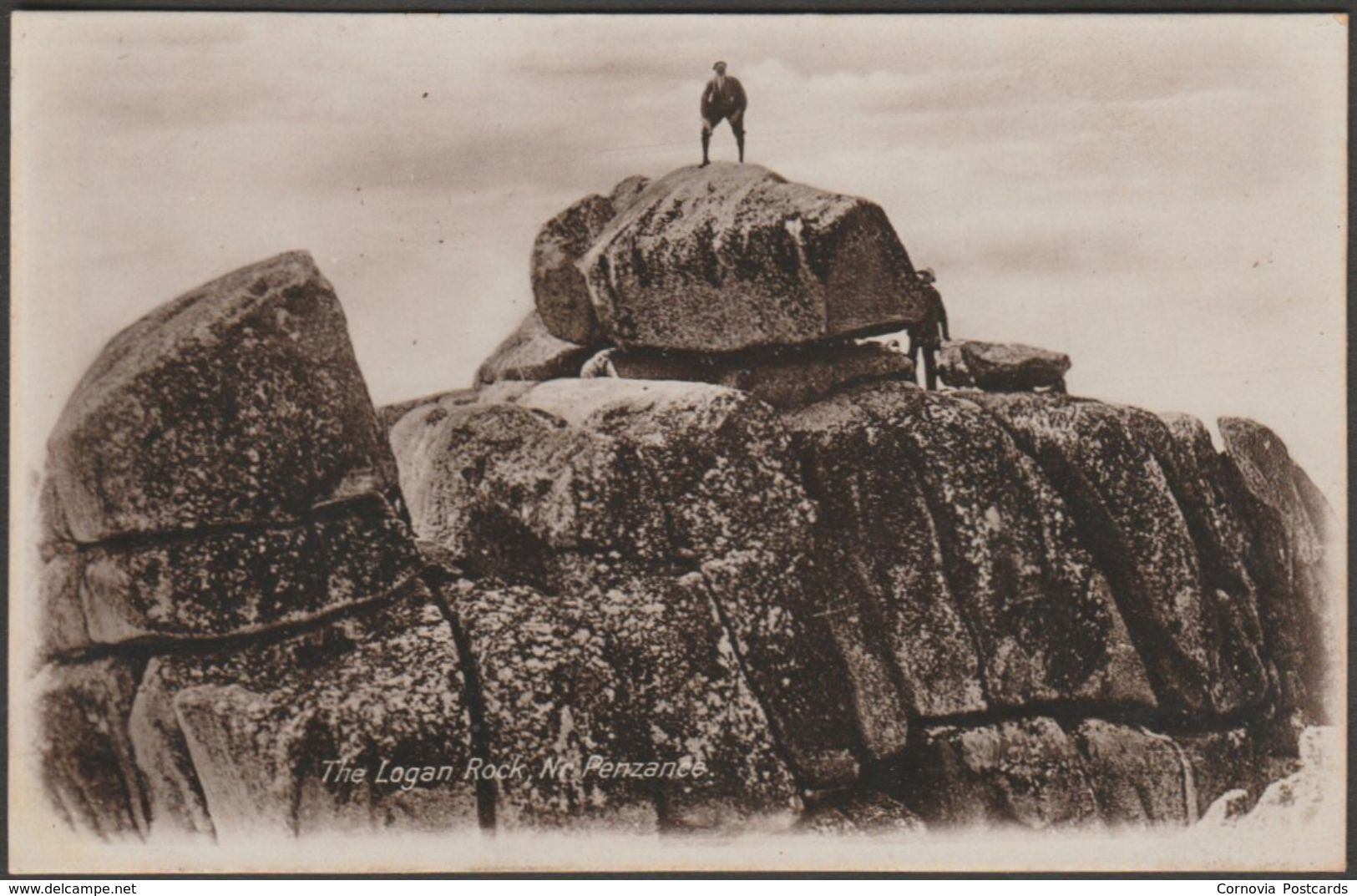 The Logan Rock, Near Penzance, Cornwall, C.1905-10 - J Welch RP Postcard - Other & Unclassified