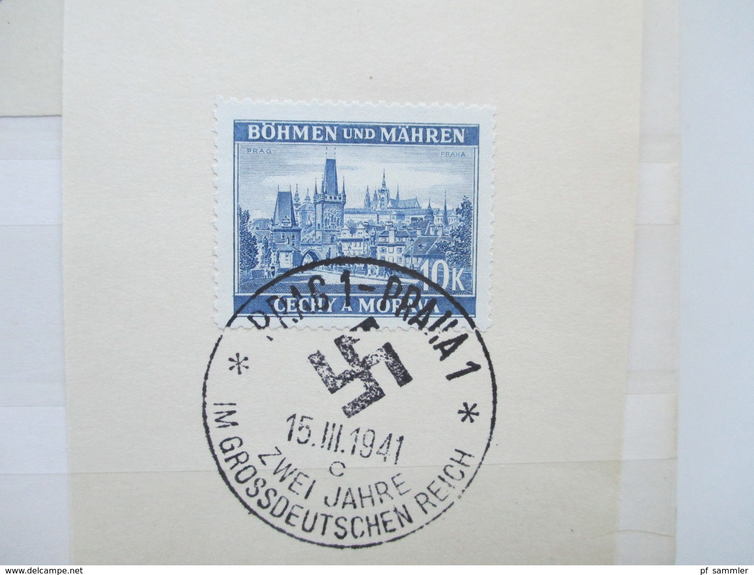 Generalgouvernement / Böhmen u. Mähren / Ostland Sammlung mit Briefstücken / Sätzen mit Sonderstempel!