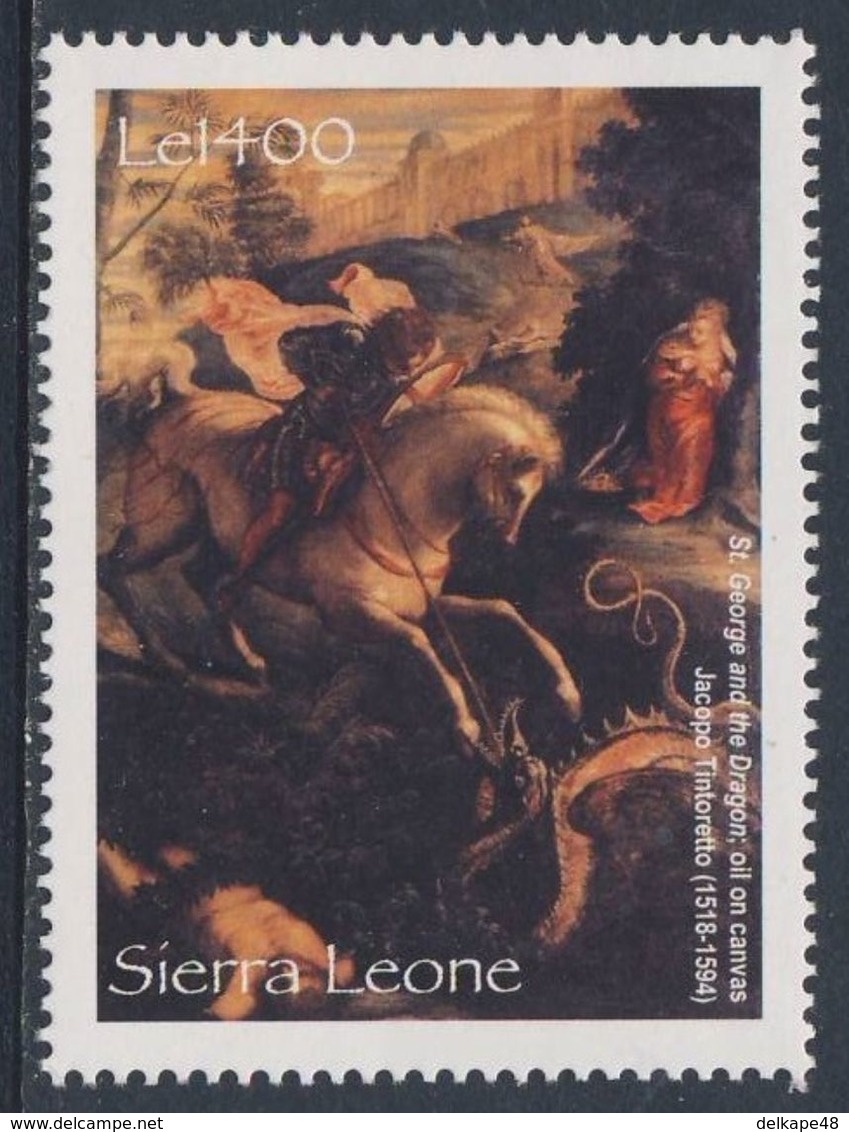 Sierra Leone 2004 Mi 4501 ** "St. Georg And The Drake" By Jacopo Tintoretto / Gemälde - Hermitage - Religie