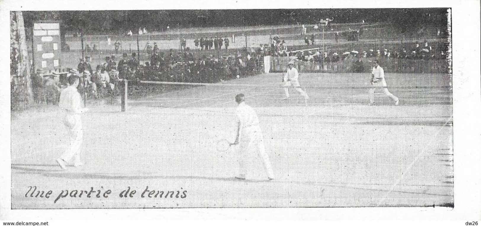 Série Sur Les Sports: Une Partie De Tennis, Double Messieurs - Mini Carte Non Circulée - Tennis