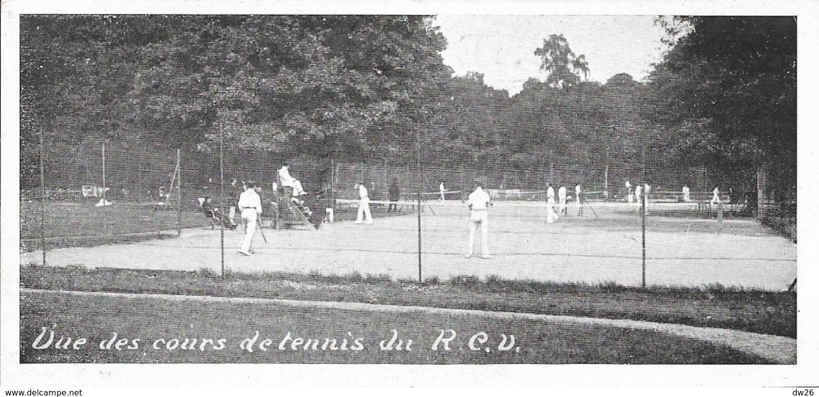 Série Sur Les Sports: Vue Des Courts De Tennis Du R.C.U. (Racing Club?) - Mini Carte Non Circulée - Tennis