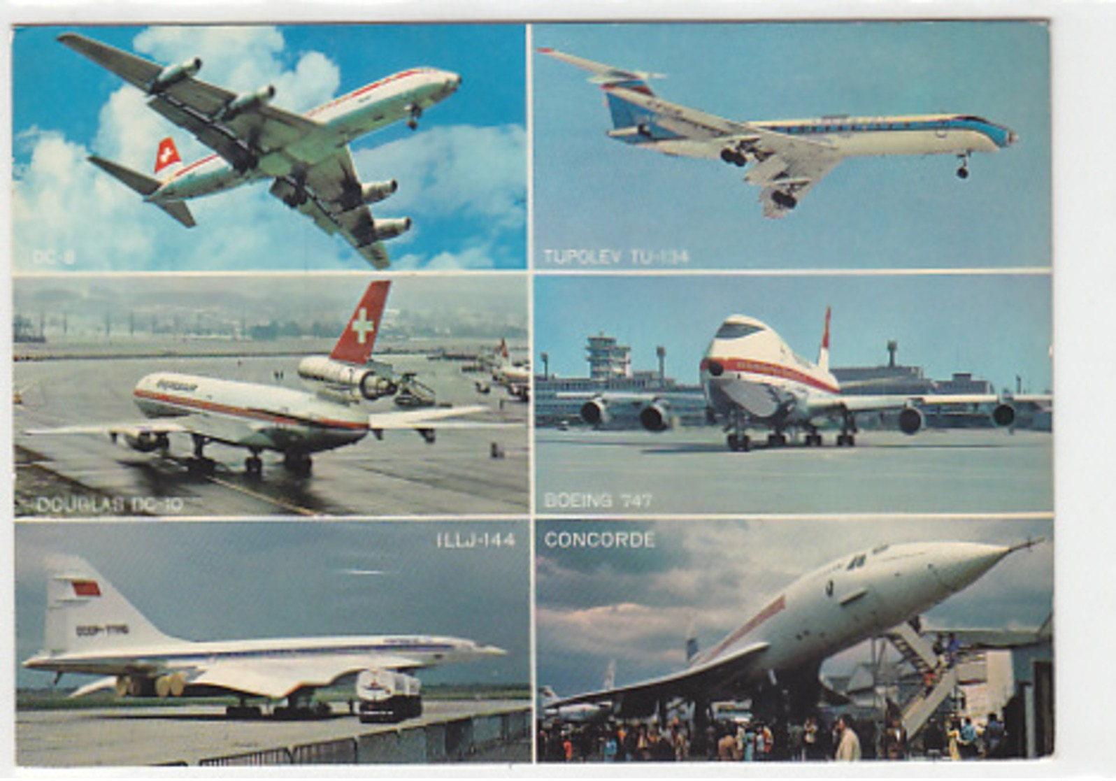 Concorde - 3 Swissair-Flugzeuge & 2 Russische Passagierflugzeuge - 1980 - Int.         (P-114-61009) - 1946-....: Moderne