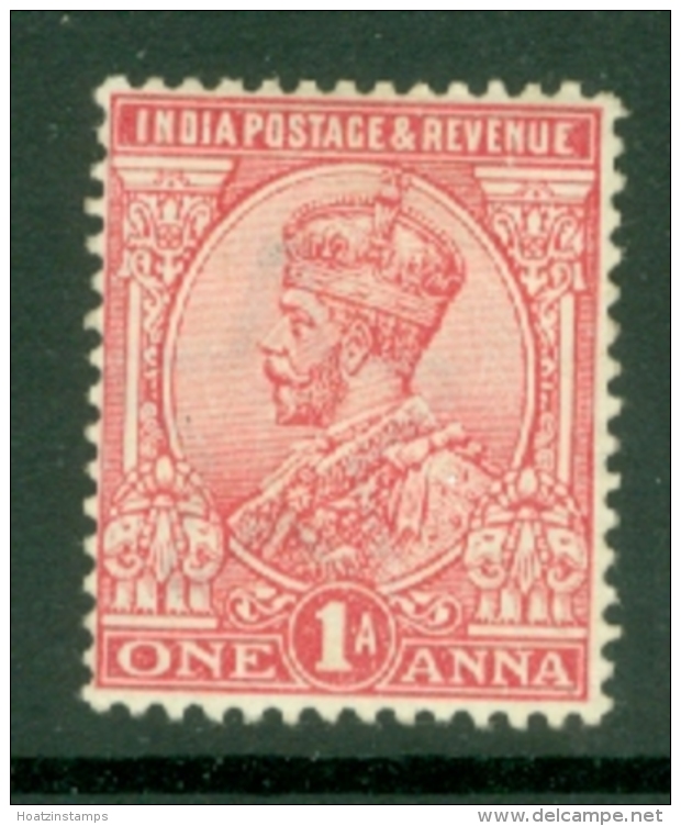 India: 1911/22   KGV      SG162    1a    Pale Rose-carmine       MH - 1911-35 King George V