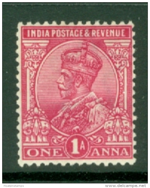 India: 1911/22   KGV      SG161    1a    Aniline Carmine       MH - 1911-35 King George V