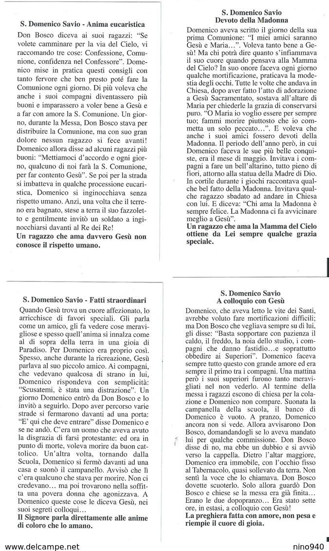 S. DOMENICO SAVIO - VITA - NR. 16 SANTINI - Mm. 70X115 - Religión & Esoterismo