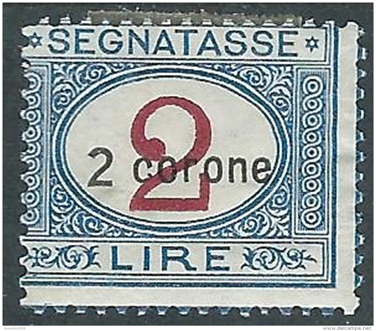 1922 DALMAZIA SEGNATASSE 2 COR MH * - I35-7 - Dalmatia