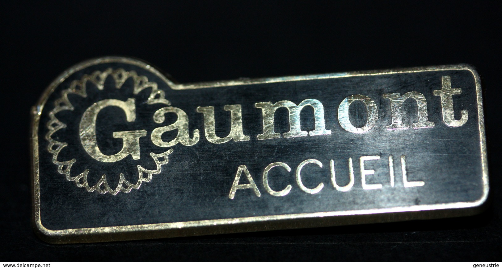 Rare ! Belle Broche D'ouvreuse De Cinéma "Gaumont Accueil" - Cinéma