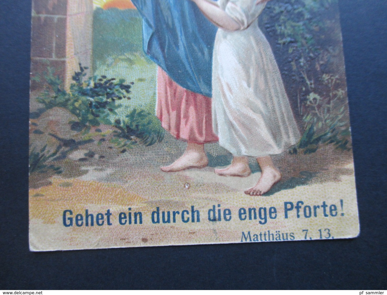 Künstlerkarte Jesus/Religion. Gehet Ein Durch Die Enge Pforte! Matthäus 7.13. Stempel: Jordkirch Kr. Apenrade Schleswig - Jésus
