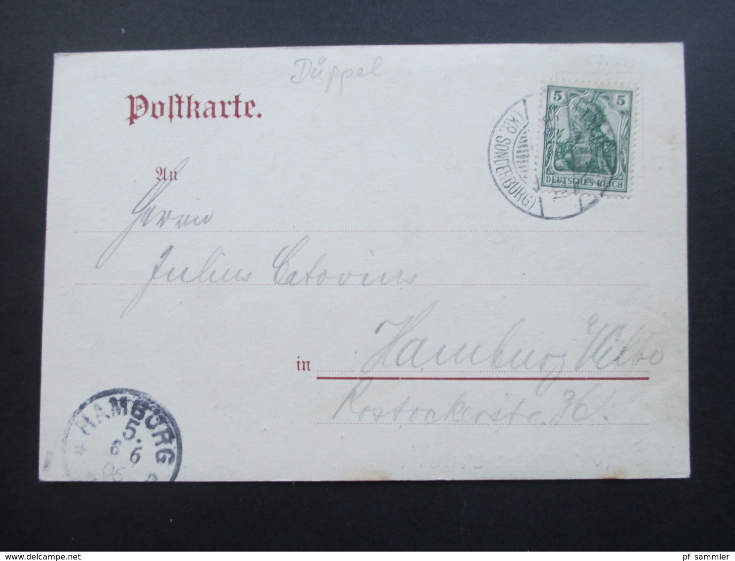 DR Nordschleswig AK 1906 Düppeler Mühle Nach Dem Sturm 1864 Verlag HamannDüppelhöh. Stempel Düppel - Denmark