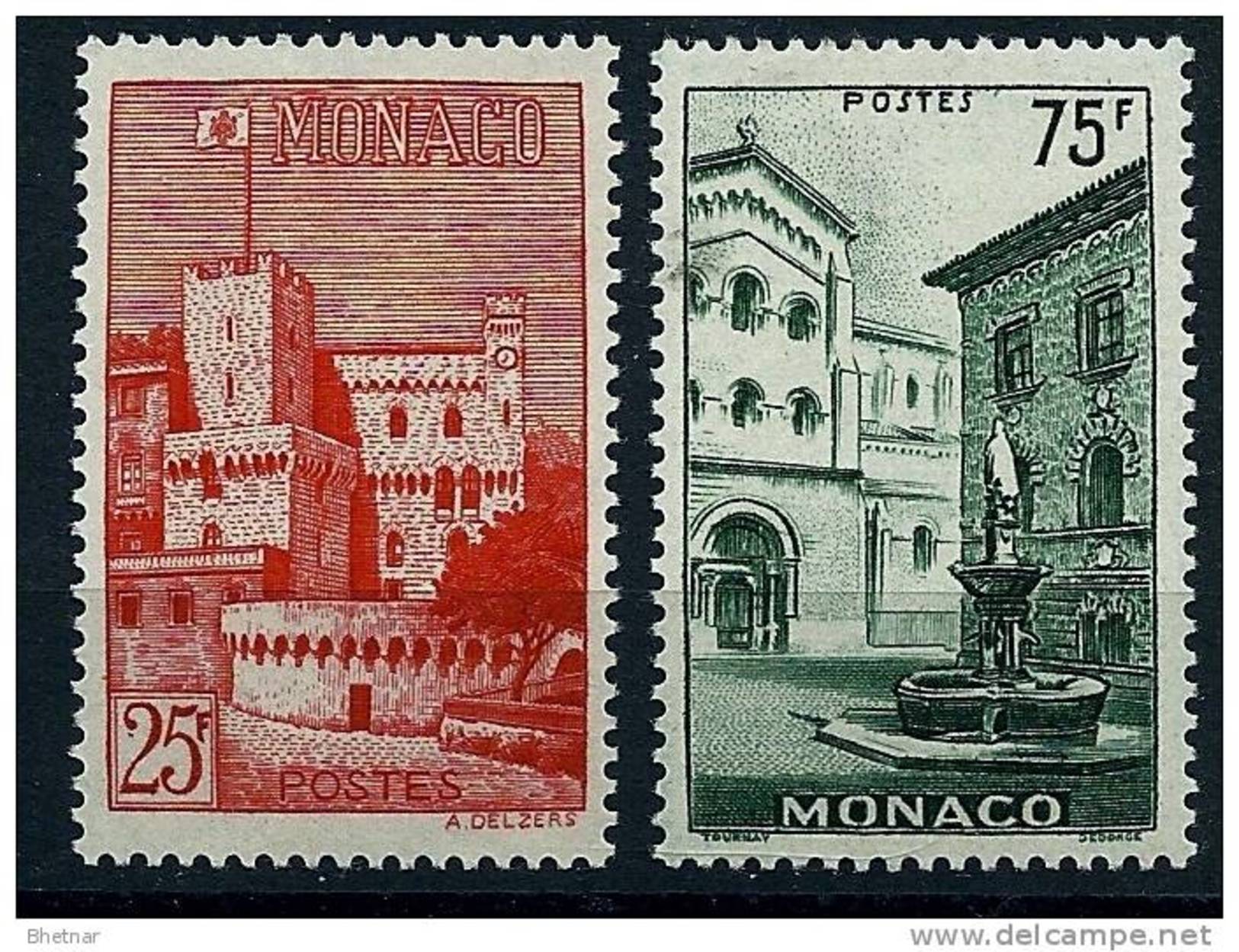 Monaco YT 397 & 398 "  Vues De La Principauté " 1954 Neuf** - Unused Stamps