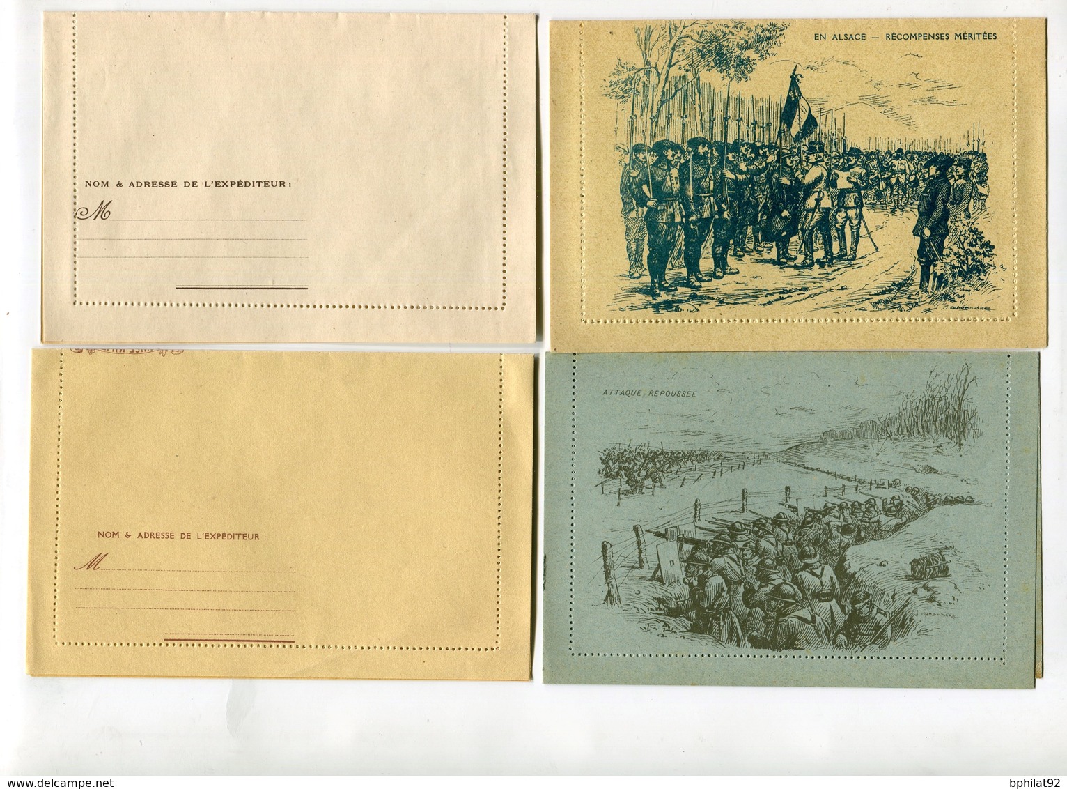 !!! PRIX FIXE : LOT DE 14 CARTES DE FRANCHISE MILITAIRE ILLUSTREES DIFFERENTES - 6 SCANS - Covers & Documents