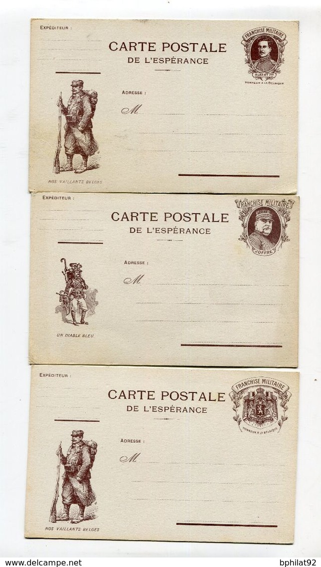 !!! PRIX FIXE : LOT DE 14 CARTES DE FRANCHISE MILITAIRE ILLUSTREES DIFFERENTES - 6 SCANS - Covers & Documents