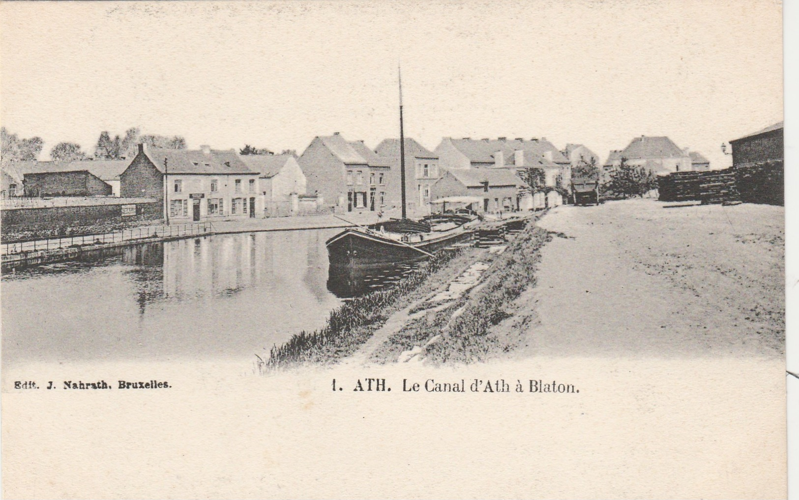 ATH ,  Le Canal ATH à BLATON , ( Péniche ) - Ath