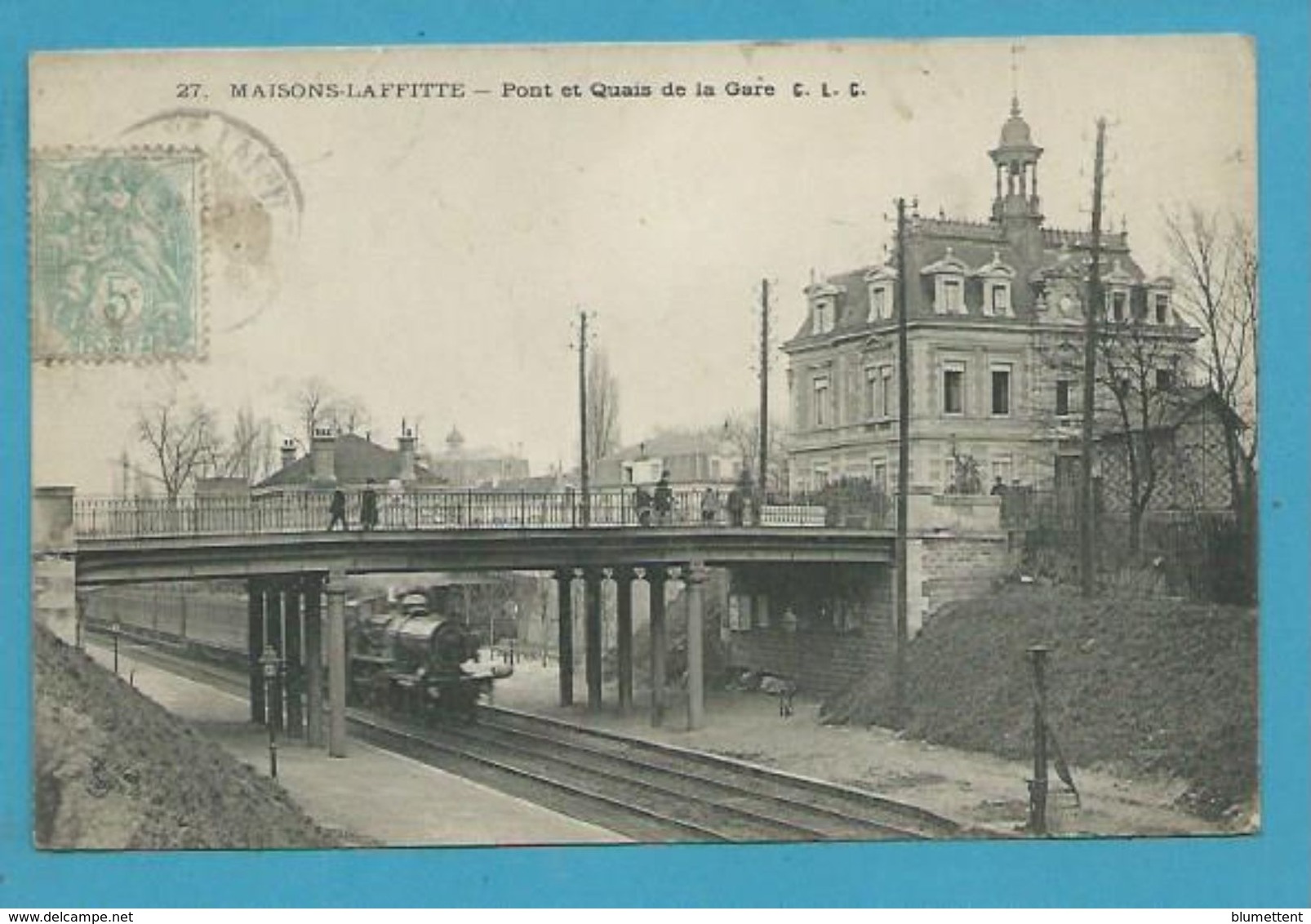 CPA - Chemin De Fer Arrivée Du Train La Gare MAISONS LAFFITTE 78 - Maisons-Laffitte