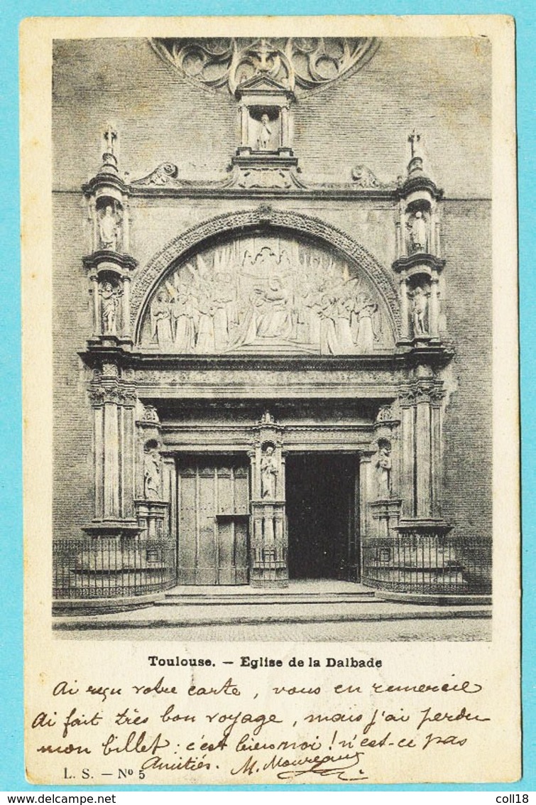 Cachet Convoyeur LIGNE Auch à Toulouse En 1902) Pour Etiolles - Poste Ferroviaire