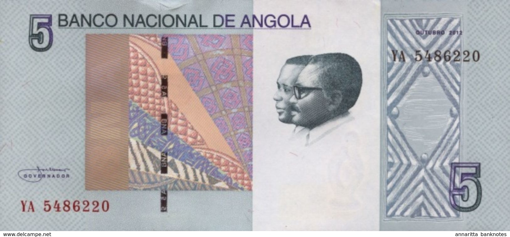 ANGOLA 5 KWANZAS 2012 (2017) P-NEW UNC  [AO550a] - Angola