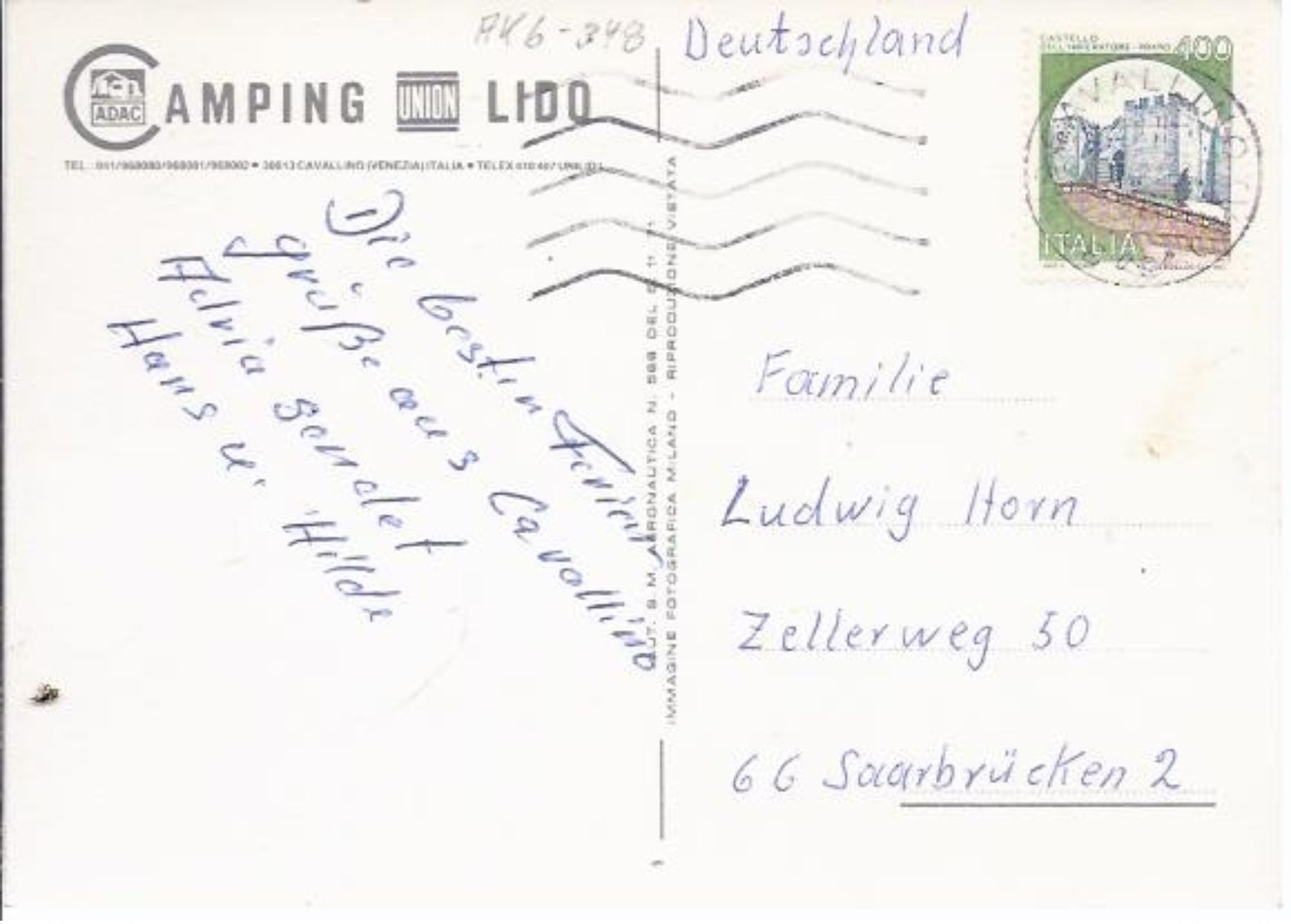 Camping Lido -  Gesamtansicht  A. D. Luft **AK-06-348** - Venezia (Venice)