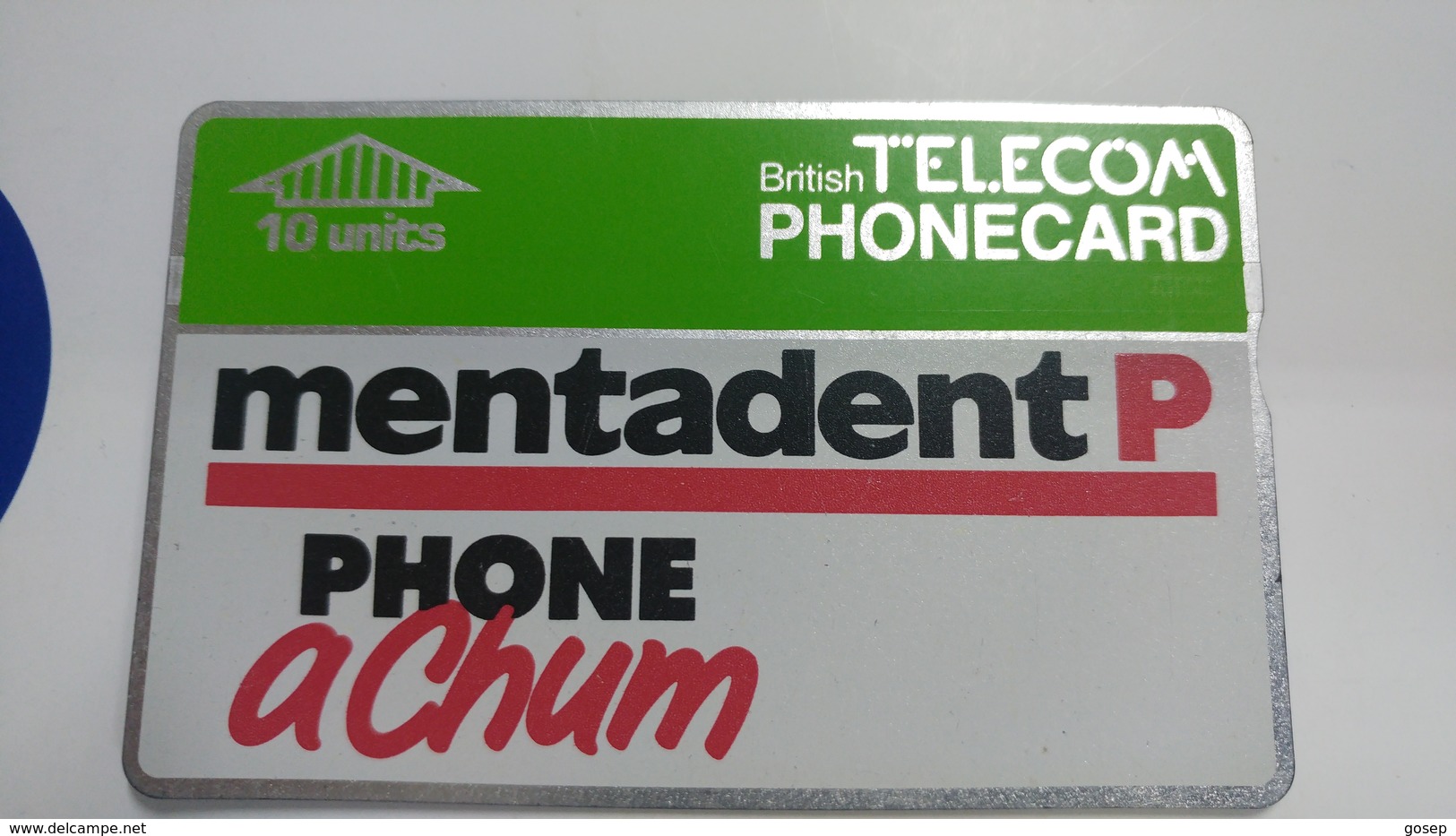 United Kingdom-(bta002)-mentadent-(10units)-(1)(704A26860)-price Cataloge12£-used Card+1card Prepiad,free - BT Advertising Issues