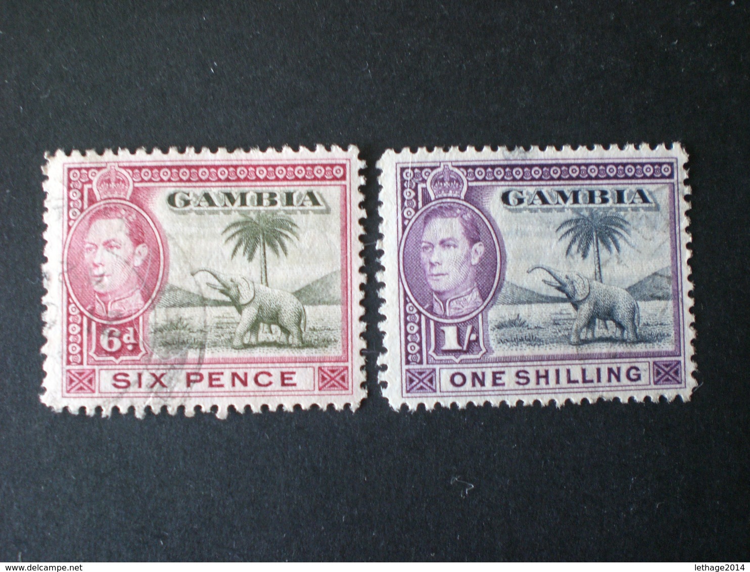 GAMBIA 1938 -1946 King George VI - Gambia (...-1964)