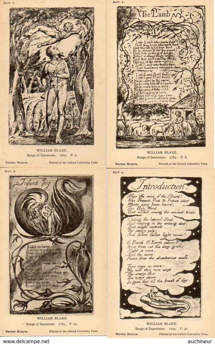 Tableau Peintre B - William Blake Poete X 18 Cartes - Peintures & Tableaux