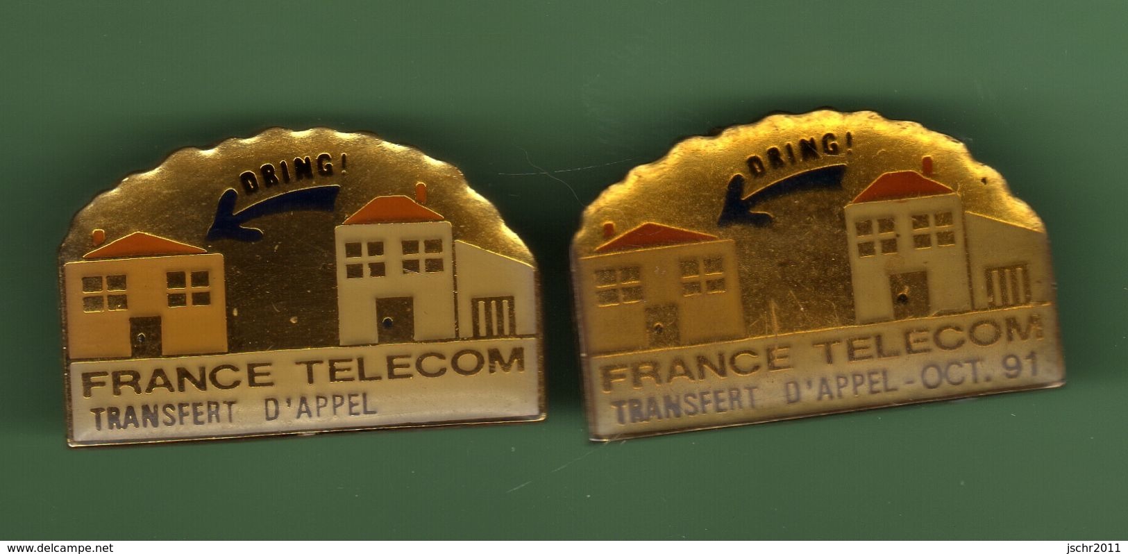 FRANCE TELECOM *** TRANSFERT D'APPEL DRING *** Lot De 2 Pin's Differents *** A033 - France Telecom