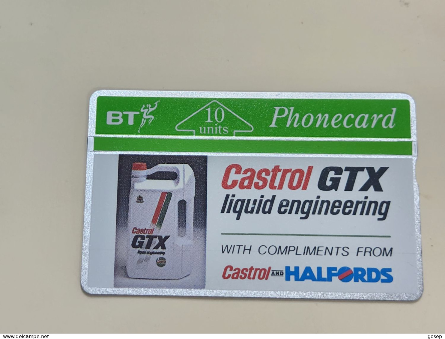 United Kingdom-(BTA019)-CASTROL-GTX-HALFORDS-(10units)-(40)-(125F15828)-price Cataloge8.00£-mint-card+1card Prepiad Free - BT Werbezwecke