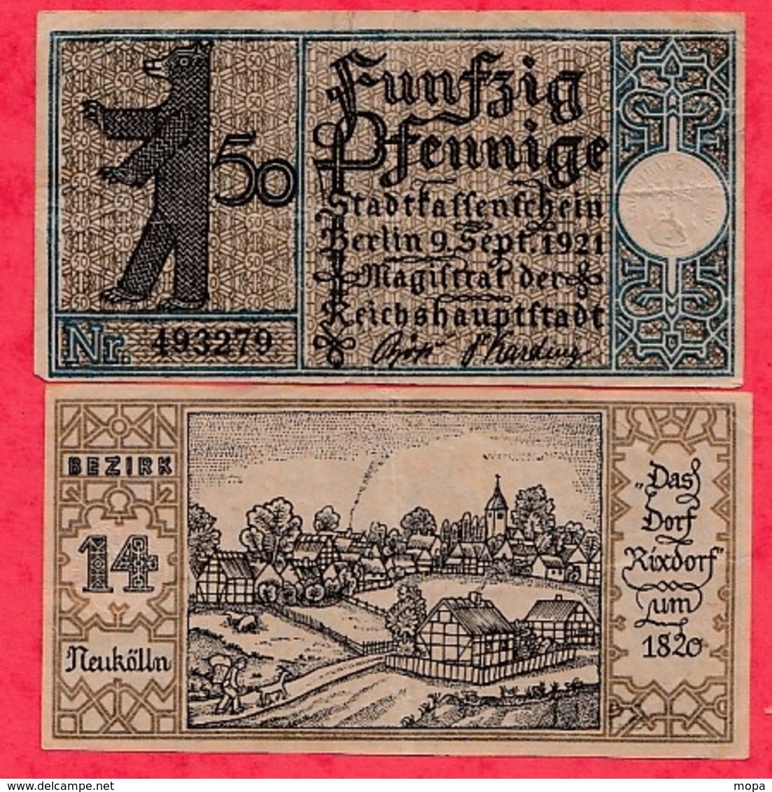 Allemagne 1 Notgeld 50 Pfenning  Stadt Berlin   état Lot N °117 - Sammlungen