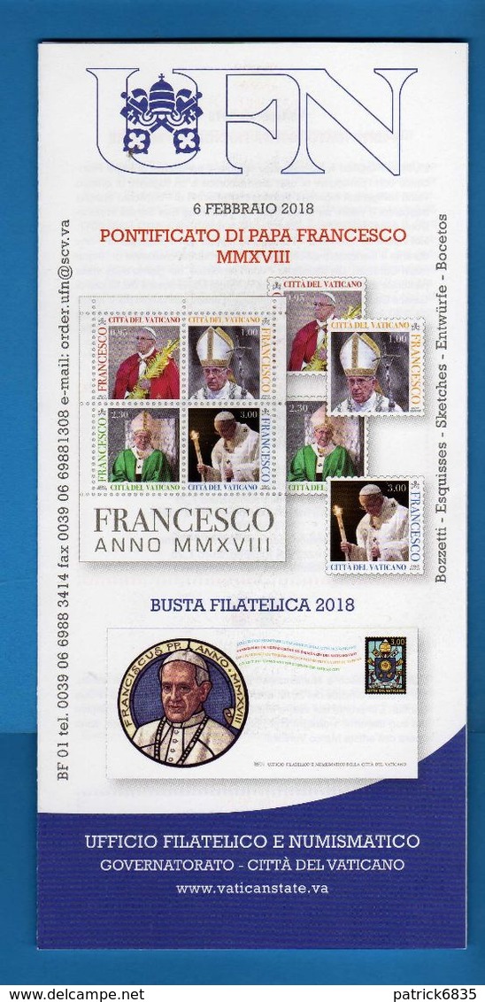 Vaticano °- 2018 - PONTIFICATO Di PAPA FRANCESCO, MMXVIII . Vedi Descrizione - Storia Postale