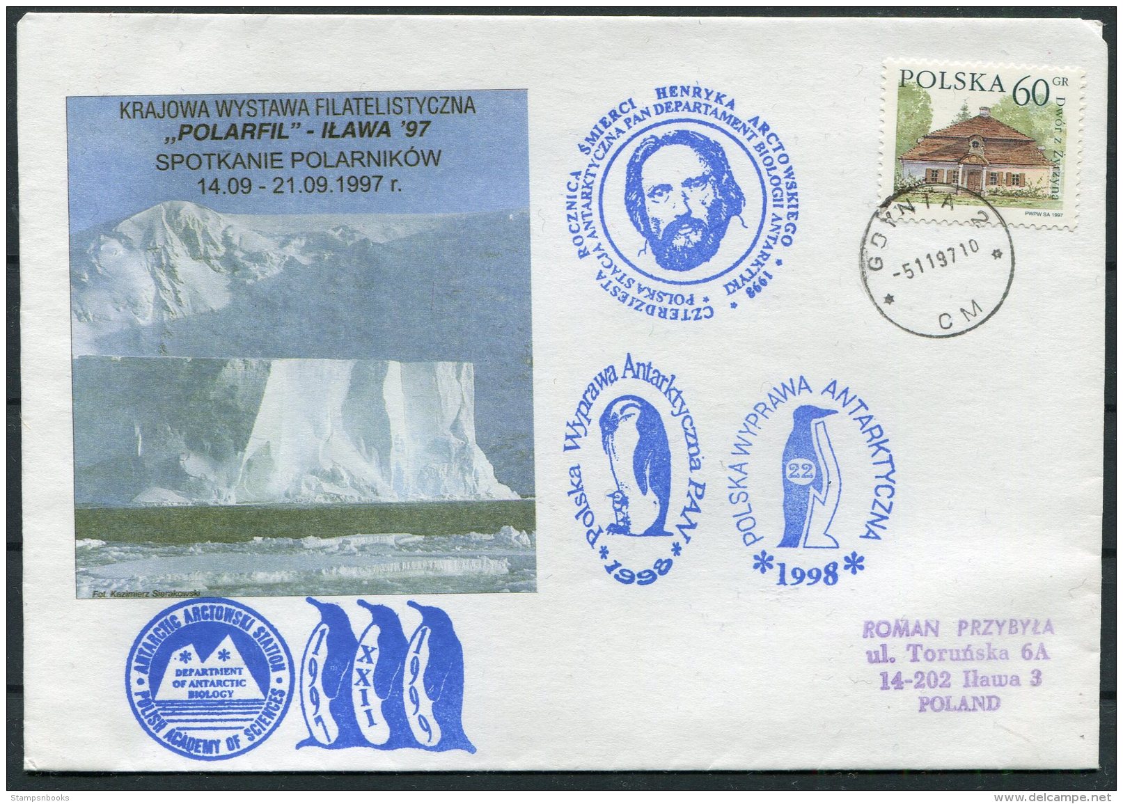 1996 Poland Antarctica Antarctic Polar Expedition Penguin Arctowski Cover - Antarctic Expeditions