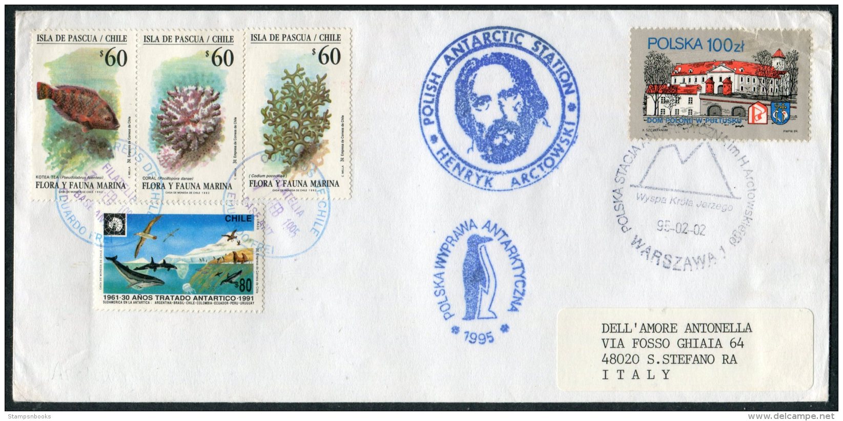 1995 Poland Antarctica Polar Expedition Penguin Cover. Chile, Arctowski - Research Stations