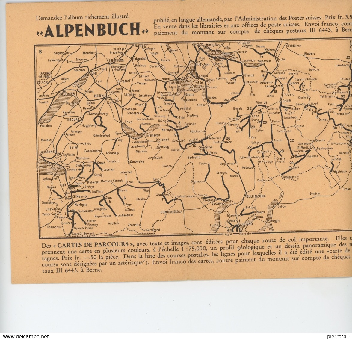 DEPLIANT TOURISTIQUE - SUISSE - SCHWEIZ - POSTES ALPESTRES SUISSES (1929) - Plusieurs Vues Avec Automobiles - Dépliants Touristiques