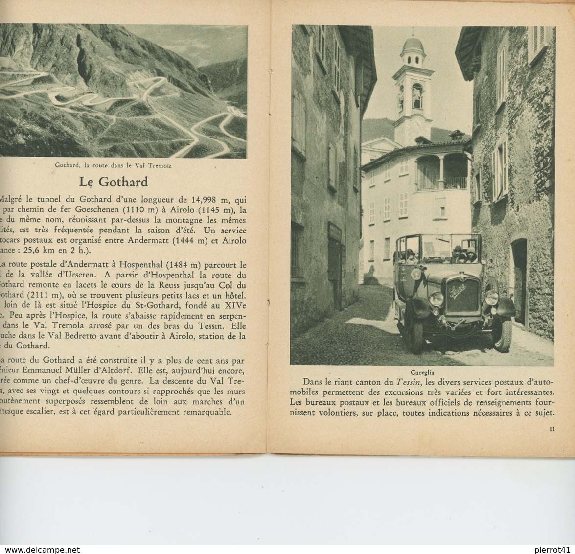 DEPLIANT TOURISTIQUE - SUISSE - SCHWEIZ - POSTES ALPESTRES SUISSES (1929) - Plusieurs Vues Avec Automobiles - Dépliants Touristiques