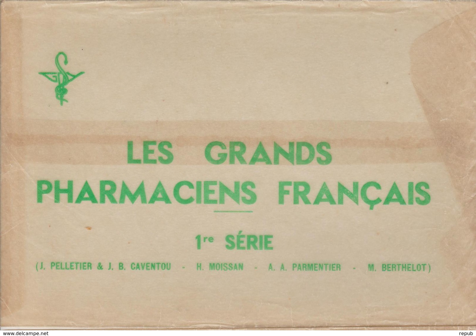 Lot De 4 Buvards Les Grands Pharmaciens Francais Dans Leur Emballage Cristal.Série 1 - P