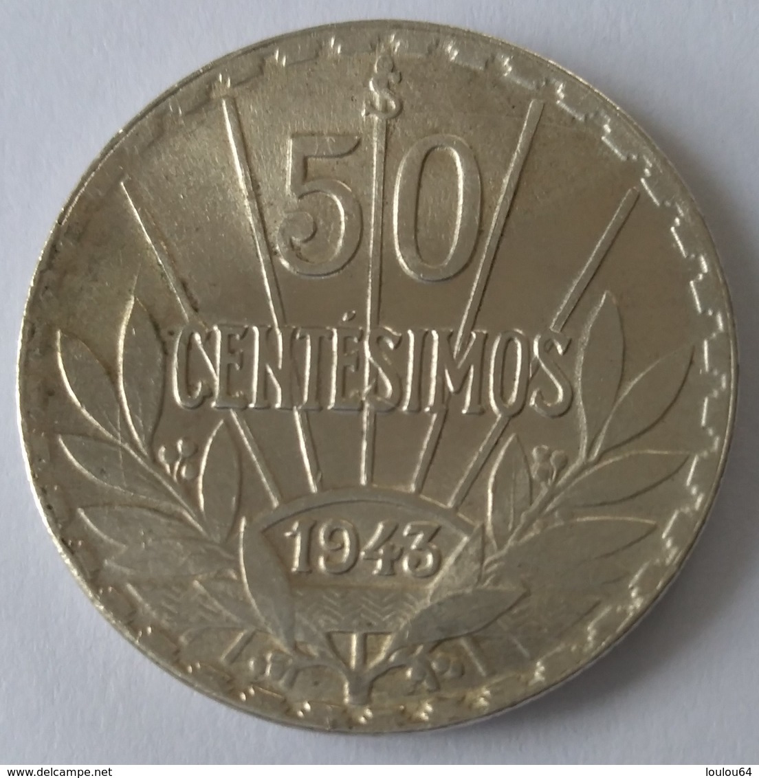 URUGUAY - 50 Centésimos 1943 - Argent - Superbe +++ - - Uruguay