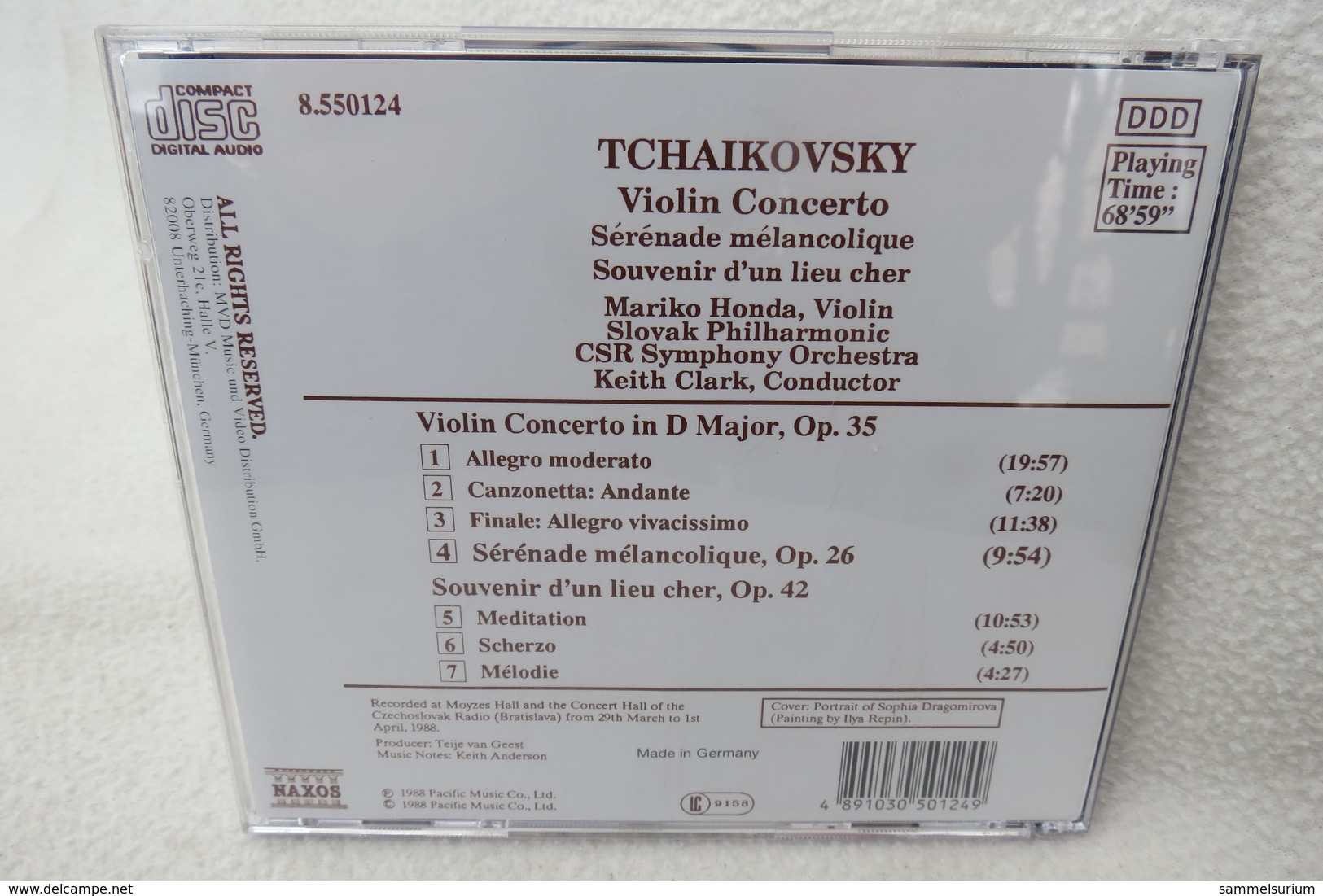 CD "Tchaikovsky" Violin Concerto - Klassik