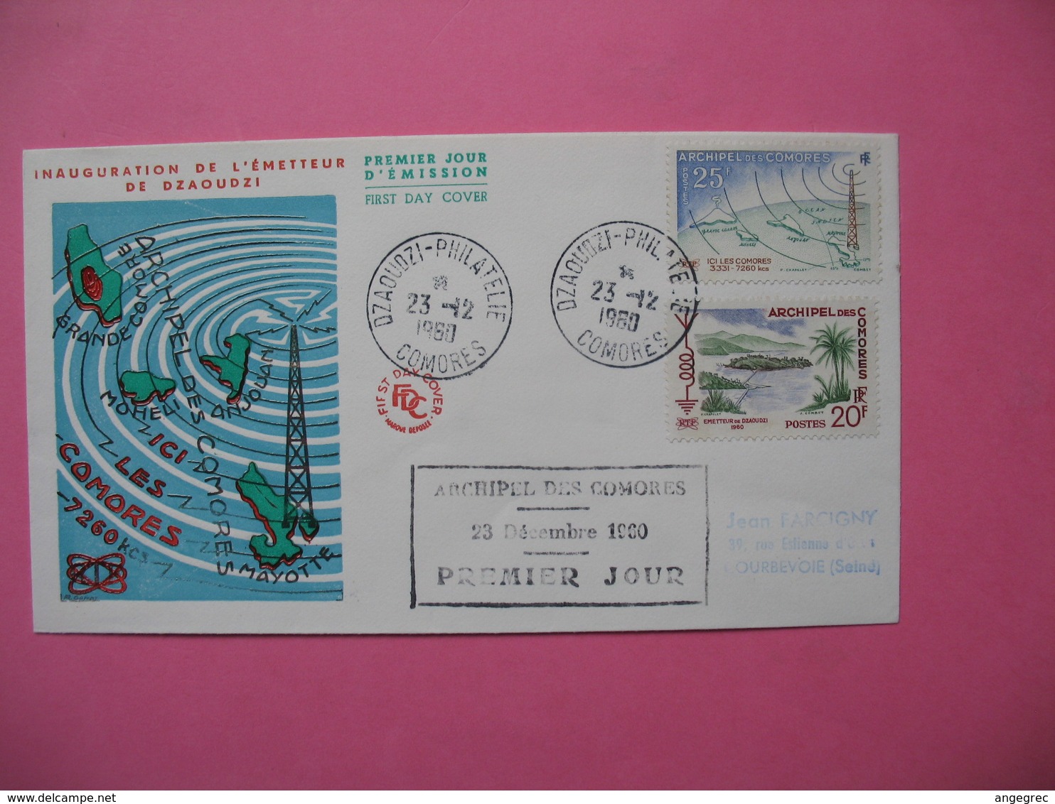 FDC   Comores   N°   17 Et 18 - Cartas & Documentos