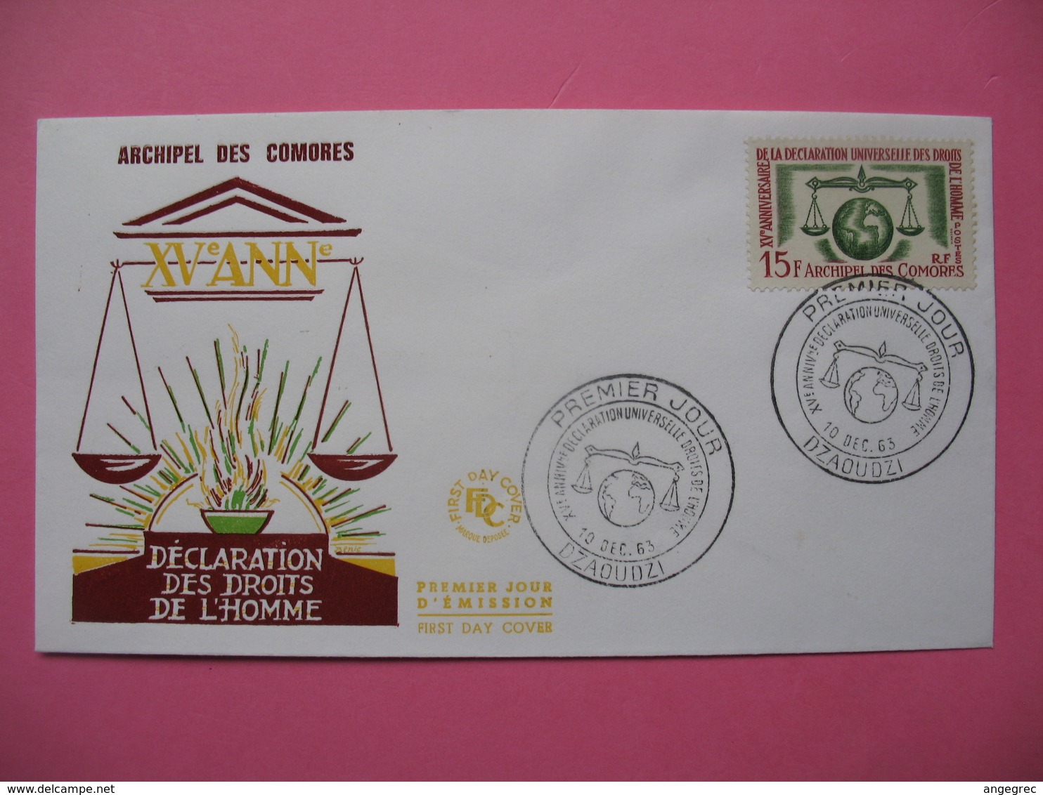 FDC   Comores   N°   28 - Cartas & Documentos