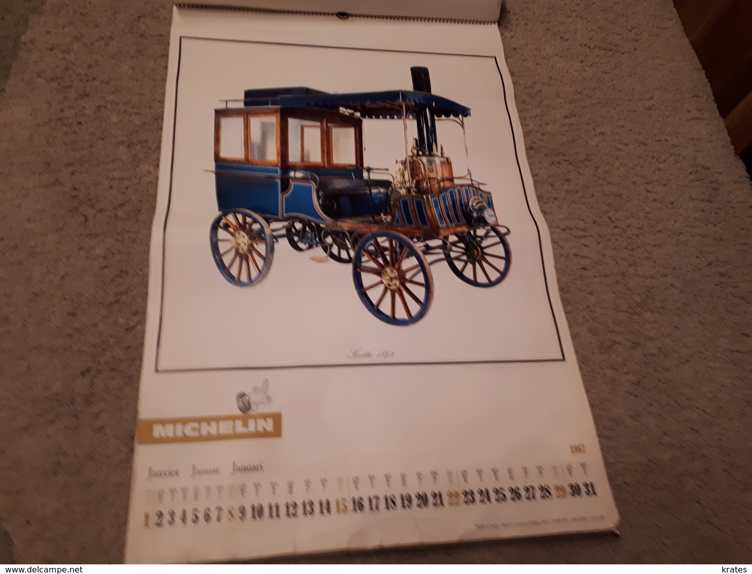 Old Calendars - MICHELIN 1967, 63 X 41 Cm - Grand Format : 1961-70